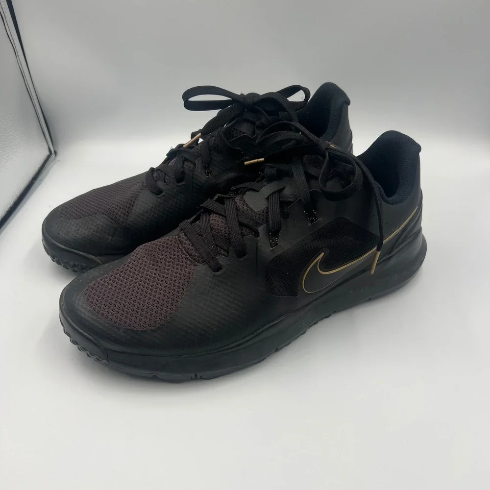 Nike Mens Tiger Woods TW 14 Limited Golf Shoes Size 13 Black and Gold 652627-002